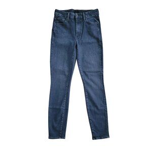 MOTHER Blackbird High-Waisted Looker Jeans Denim Embroidered Skinny Leg Size 27